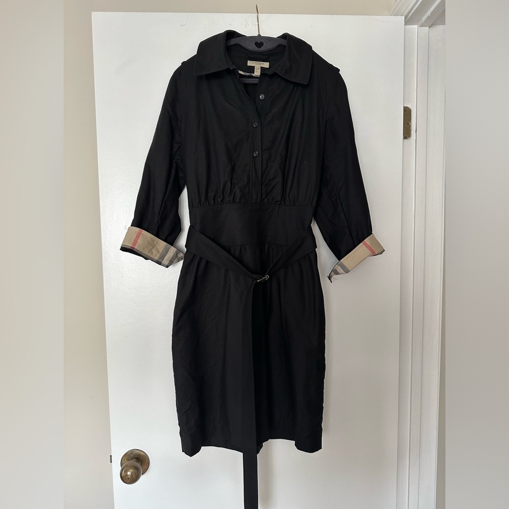 Burberry black trench dress, UK size 10, US size 8 (runs small)